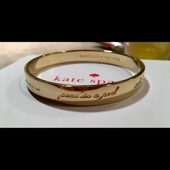Kate Spade ♠️ Gold-Tone Best Friend Ever Bangle - Picture 8 of 8